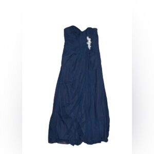 Custom made mother of the bride navy dress